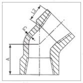 45 Degree Threaded Elbow Construction